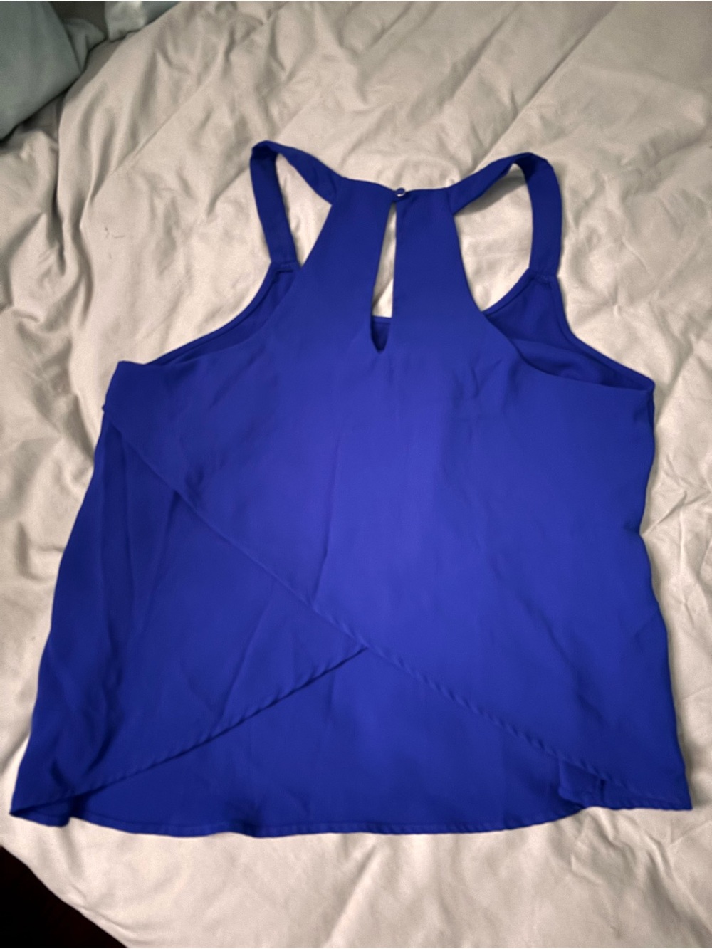 Women’s Blue Racerback Tank Top - Picture 4 of 5